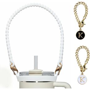 PAMPAM Set 2PCS Letter Charms With 1PCS Water Bottle Handle