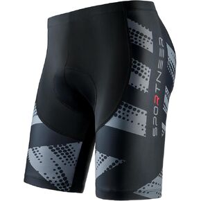 Sportneer Padded Bike Shorts for Men - 4D Padding Mens Bicycle Cyling Biking Tights Clothing for Road Bike, Breathable & Absorbent