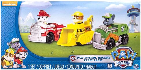 Paw Patrol Racers 3-Pack Vehicle Set, Marshall, Rocky, Rubble in Saudi Arabia