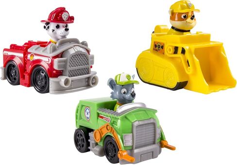 Paw Patrol Racers 3-Pack Vehicle Set, Marshall, Rocky, Rubble in Saudi Arabia