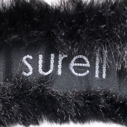 surell Faux Rex Earmuff with Halo Band - Fake Fur Winter Accessory - Warm Fashion Ear Muff - Soft Fuzzy and Fluffy Headwear in Kuwait