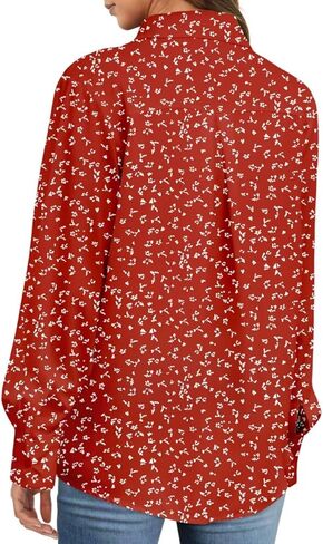 قمصان عمل Magritta للسيدات، بلوزات مكتب أنيقة بأكمام طويلة وأزرار سفلية بياقة in Kuwait