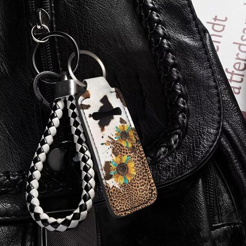 Auto Keychains Exquisite Stylish Car Lipstick Keychain for Women, Clip-on Neoprene Chapstick Holder Keychain in Saudi Arabia