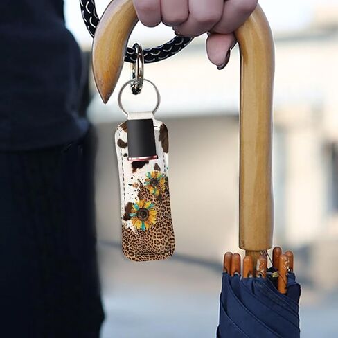 Auto Keychains Exquisite Stylish Car Lipstick Keychain for Women, Clip-on Neoprene Chapstick Holder Keychain in Saudi Arabia