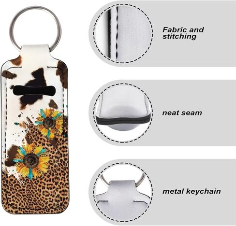 Auto Keychains Exquisite Stylish Car Lipstick Keychain for Women, Clip-on Neoprene Chapstick Holder Keychain in Saudi Arabia