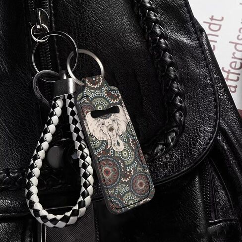 Auto Keychains Exquisite Stylish Car Lipstick Keychain for Women, Clip-on Neoprene Chapstick Holder Keychain in Saudi Arabia