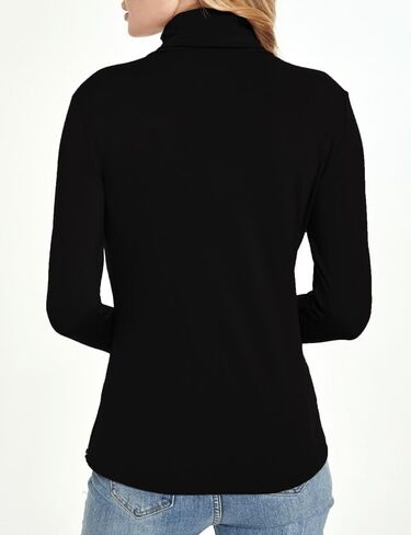 SSLR-Thermal-Shirts for-Women-Turtleneck Long Sleeve Tops Fleece Lined Winter Slim Fitted Mock Neck Base Layer (XX-Large, Red White) in Saudi Arabia