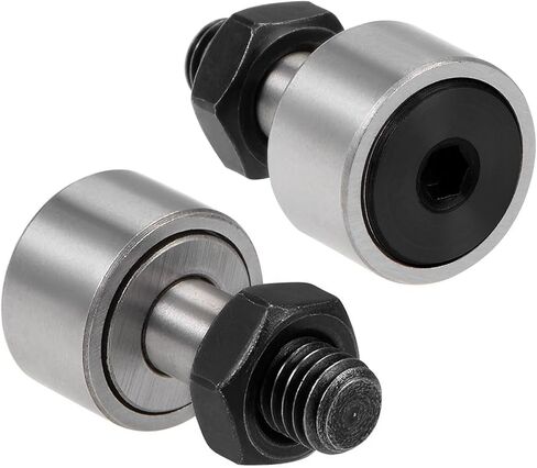 2 قطعة CF6/KR16 Cam Follower من نوع محمل ذو بكرات إبرية - [M3x1.0mm خيط ذكر 11 مم قطر الأسطوانة] نوع مسمار محامل بكرة المسار المصغرة لاستخدام أداة الآلة in Kuwait