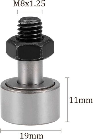 2 قطعة CF6/KR16 Cam Follower من نوع محمل ذو بكرات إبرية - [M3x1.0mm خيط ذكر 11 مم قطر الأسطوانة] نوع مسمار محامل بكرة المسار المصغرة لاستخدام أداة الآلة in Kuwait