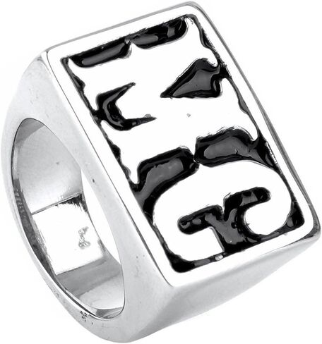OAKKY Men's European Style Titanium Steel Domineering MC Rings in Saudi Arabia