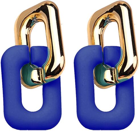 lianiser Acrylic Geometric Earrings, Fashion Acrylic Square/Hoop/Triangle/Chain Rectangle Statement Drop Earrings for Women girls Dangle in Saudi Arabia
