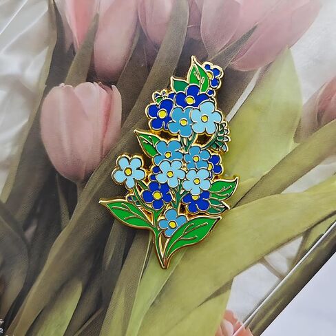 Ficsowy Flower Enamel Pin Badges for Backpacks, Hats, Jackets, Lanyards, Pins for Clothes, DIY Jewelry Making in Saudi Arabia