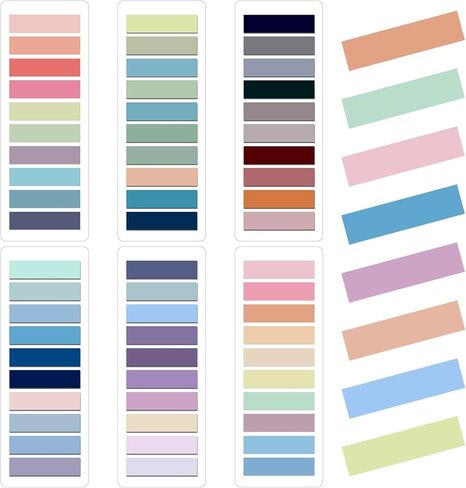 2000Pcs Sticky Tabs for Annotating Books, Morandi Book Tabs for Binders, Repositionable Book Flags Strip Index Tabs Clear Page Markers Writable for Office School Reading Highlights Classifying in Kuwait