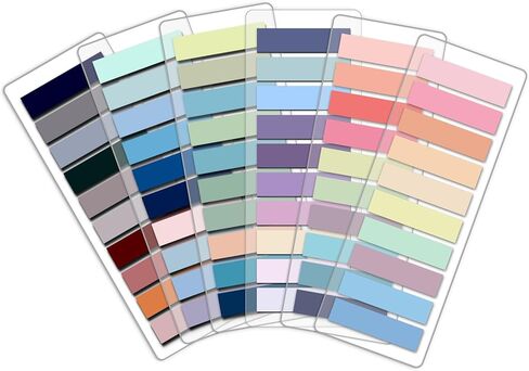 2000Pcs Sticky Tabs for Annotating Books, Morandi Book Tabs for Binders, Repositionable Book Flags Strip Index Tabs Clear Page Markers Writable for Office School Reading Highlights Classifying in Kuwait