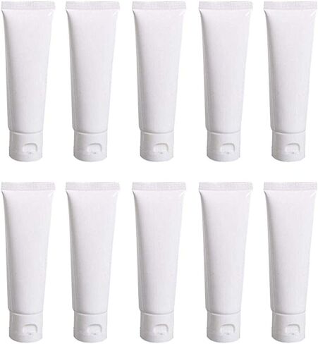 20PCS 80ml/2.7oz Plastic White Empty Refill Cosmetic Packing Bottle Jars with Flip Cover Makeup Water Cleanser Shower Gel Emulsion Lotion Liquid Sample Storage Container in Saudi Arabia
