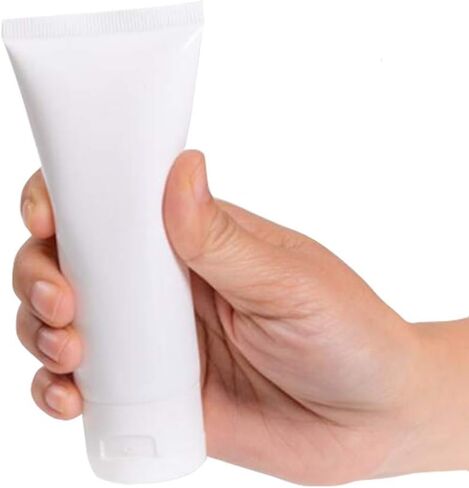 20PCS 80ml/2.7oz Plastic White Empty Refill Cosmetic Packing Bottle Jars with Flip Cover Makeup Water Cleanser Shower Gel Emulsion Lotion Liquid Sample Storage Container in Saudi Arabia