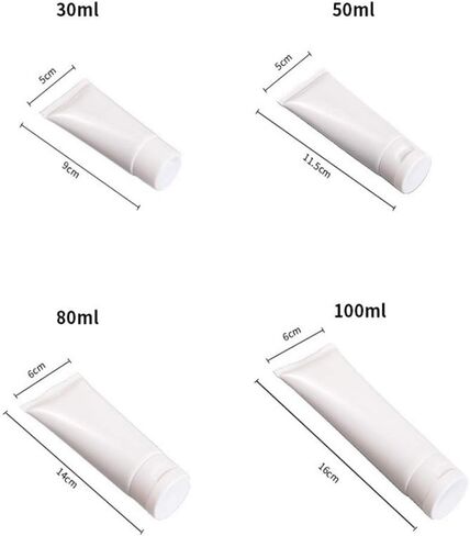 20PCS 80ml/2.7oz Plastic White Empty Refill Cosmetic Packing Bottle Jars with Flip Cover Makeup Water Cleanser Shower Gel Emulsion Lotion Liquid Sample Storage Container in Saudi Arabia