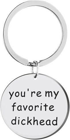 POYAMUSE You're My Favorite Asshole Keychain - Funny Keyring Gift for Couple - Creative Valentine's Day Gift in Saudi Arabia