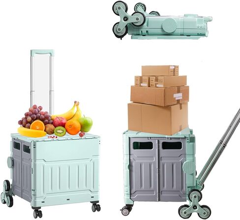 عربة أدوات قابلة للطي مع عجلات تسلق الدرج، عربة يد محمولة قابلة للطي مع مقابض تصغير من سبائك الألومنيوم، عربة يد لمستلزمات أدوات مبرد كتب البقالة in Kuwait