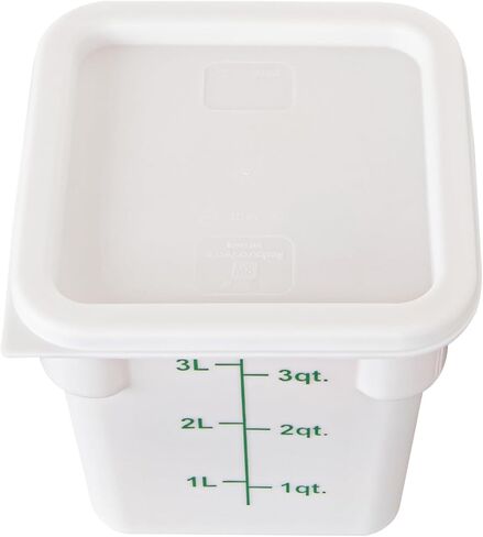 Restaurantware - LID ONLY: Met Lux 7.5 x 7.5 Inch White Plastic Lid, 1 Durable Storage Container Lid - Fits 2 And 4 Quarts, Pull-Corner Tab, Food Storage Container Lid, For Securing The Contents in Saudi Arabia