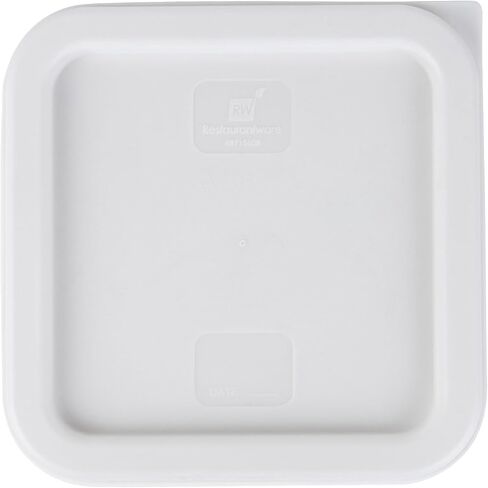 Restaurantware - LID ONLY: Met Lux 7.5 x 7.5 Inch White Plastic Lid, 1 Durable Storage Container Lid - Fits 2 And 4 Quarts, Pull-Corner Tab, Food Storage Container Lid, For Securing The Contents in Saudi Arabia