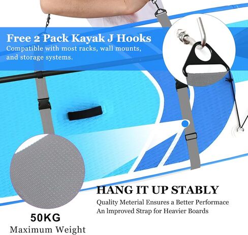 SUP Kayak Carry Strap Adjustable Shoulder Strap with 2 Kayak Storage Hooks in Saudi Arabia