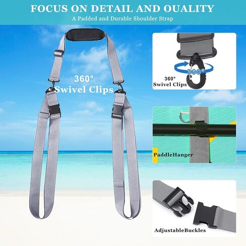 SUP Kayak Carry Strap Adjustable Shoulder Strap with 2 Kayak Storage Hooks in Saudi Arabia