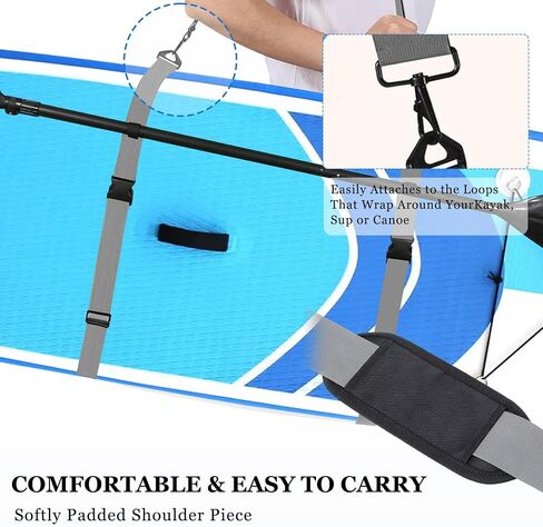SUP Kayak Carry Strap Adjustable Shoulder Strap with 2 Kayak Storage Hooks in Saudi Arabia