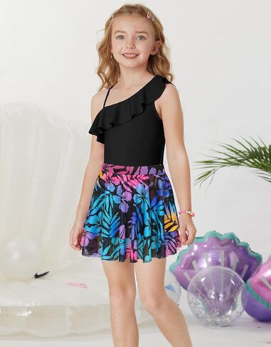 GRACE KARIN Girls Swimsuit with Skirt One Piece Bathing Suit Swimwear 6-14Y in Kuwait