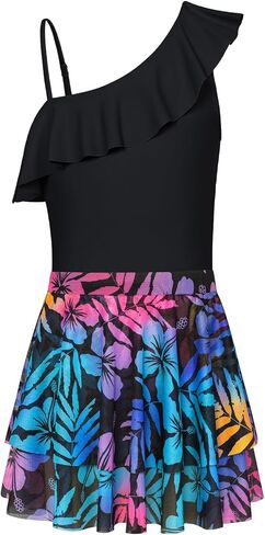 GRACE KARIN Girls Swimsuit with Skirt One Piece Bathing Suit Swimwear 6-14Y in Kuwait