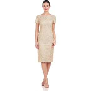 JS Collections Women's Scarlet Knee Length Dress in Kuwait