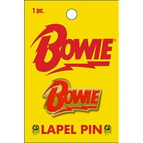 C&D Visionary David Bowie Metal Lapel Pin, Yellow Red