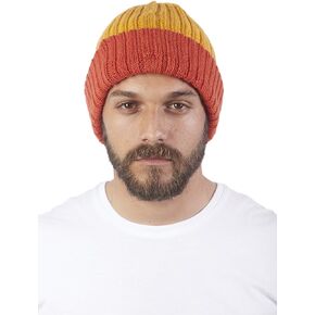 Reversible Knit 100% Alpaca Wool Beanie - Soft, Warm & Thick Woolen Hat Cap