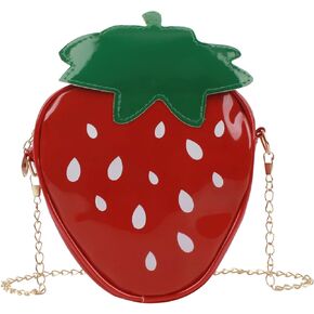 Goclothod Mini Handbag Cute Fruit Straw Cross-body Bag Weave Summer Beach Travel Satchel Shoulder Bag Phone Pouch Coin Purse