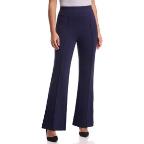 Rekucci Women's Secret Figure High Waist Knit Pull-On Flared Pant