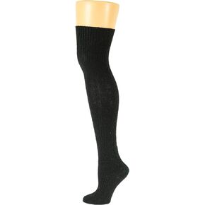 SUMONA Winter Wool Cable Knit Over The Knee Thigh High Boot Socks