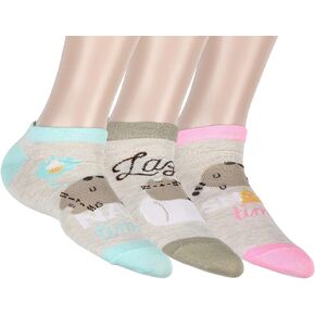 Pusheen Lazy 3 Pack Ankle Socks Standard, Pink, One Size
