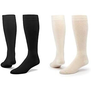 Maggie's Organics - Organic Cotton Compression Socks - 2 Pairs Set - Unisex - Casual & Comfortable