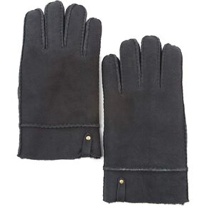 YISEVEN Men's Merino Rugged Lambskin Shearling Leather Gloves Flip Cuff