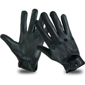 Genuine Sheepskin Leather Driving and Motorcycle Riding Gloves for Men and Women