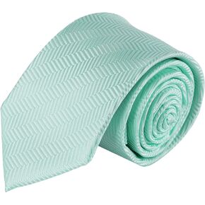 Jacob Alexander Men's Tone on Tone Herringbone Slim Neck Tie