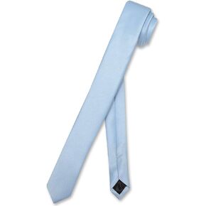Vesuvio Napoli Narrow NeckTie Extra Skinny BABY BLUE Thin 1.5" Neck Tie
