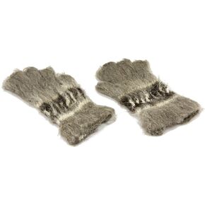 Adult Alpaca Fingerless Gloves One Size Grey