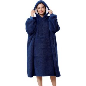 Artfasion بطانية بغطاء للرأس يمكن ارتداؤها كبيرة الحجم: بطانيات سويت شيرت مريحة مع غطاء رأس وجيب كبير للبالغين والنساء والرجال in Kuwait