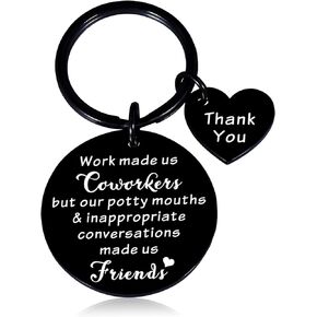 Bestie Gifts For Women Coworker Gifts for Women Men Work Bestie Gift Keychain for Coworkers Leaving Going Away Gifts for Employee Appreciation Gifts for Coworkers Birthday Thank You Gift for Besties