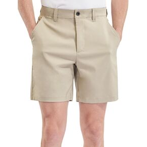 PULI Men's Golf Dress Shorts Flat Front Hybrid 7 Inch Lightweight Quick Dry Chino Casual with Pockets