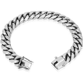 VY JEWELRY Super HEAVY DUTY Solid 925 Sterling Silver 12mm / 20mm Link Men Bracelet - Sizes 7.5 to 10.5 Inches
