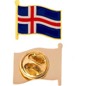 Iceland Lapel Pin Country Enamel Made of Metal Souvenir Hat Men Women Patriotic (Waving Flag Lapel Pin)