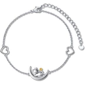 SLIACETE Elephant/Bunny/Pig/Ankh Adjustable Bracelets 925 Sterling Silver Animals Jewelry Gifts for Women Girls Mom Daughter Niece