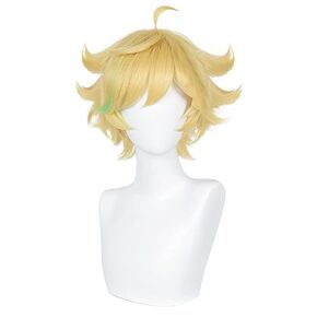 Game Cosplay Wig Red Hair Wig Layered Wig with Bangs Short Hair Wig Heat Resistant Synthetic Hair Halloween Party Daily Cosplay Wig 30 CM